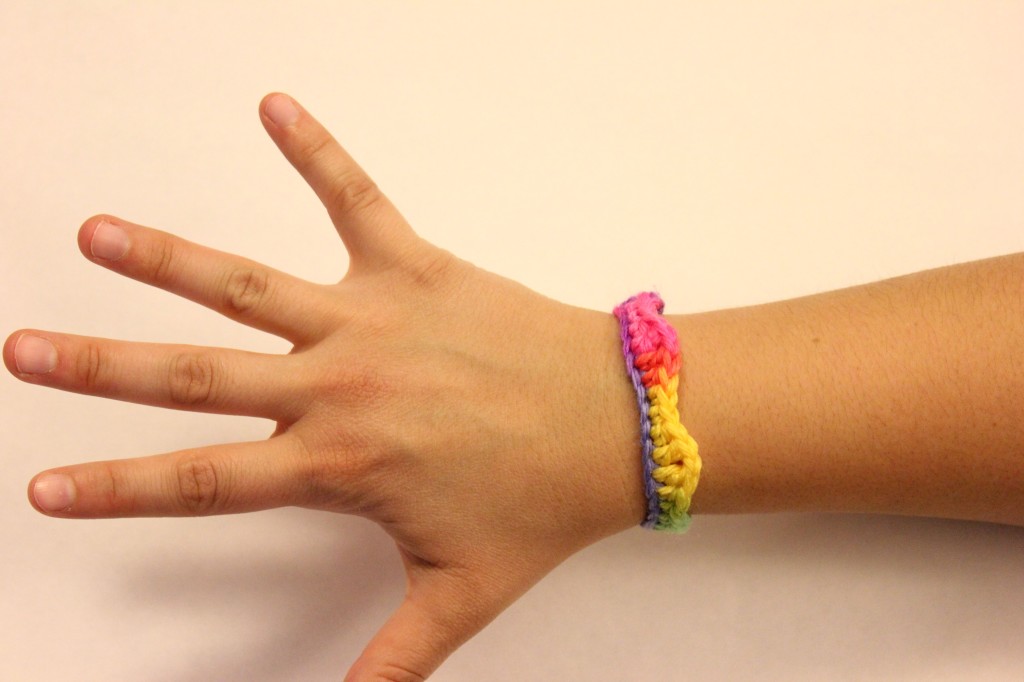 FUN COLORFUL CROCHET BRACELET