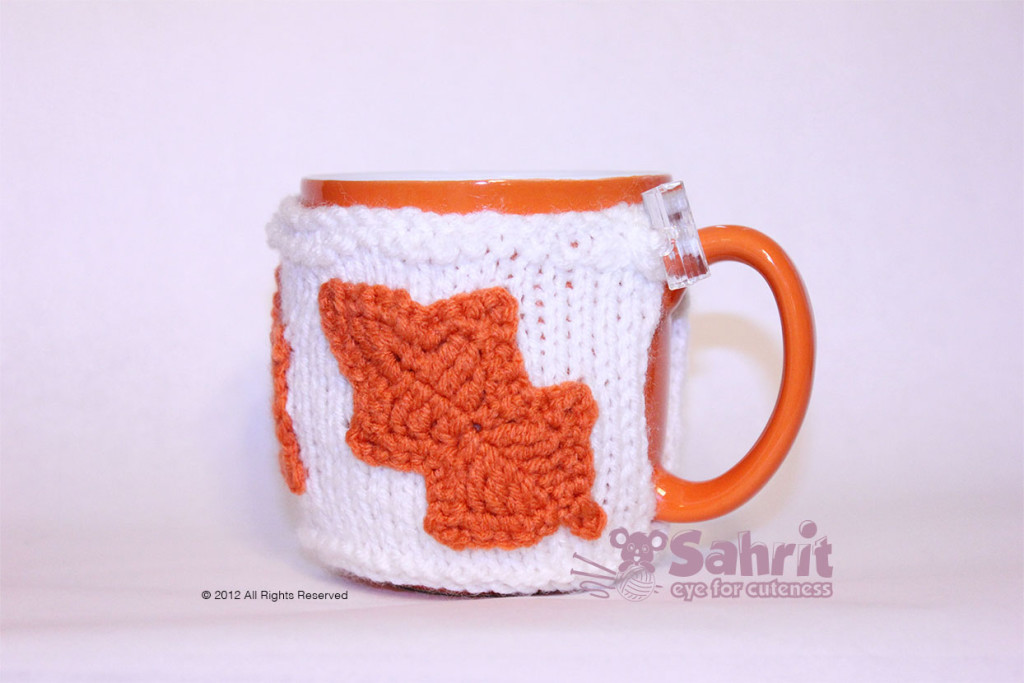 Fall Mug Warmer With Leaves Pattern By Sahrit