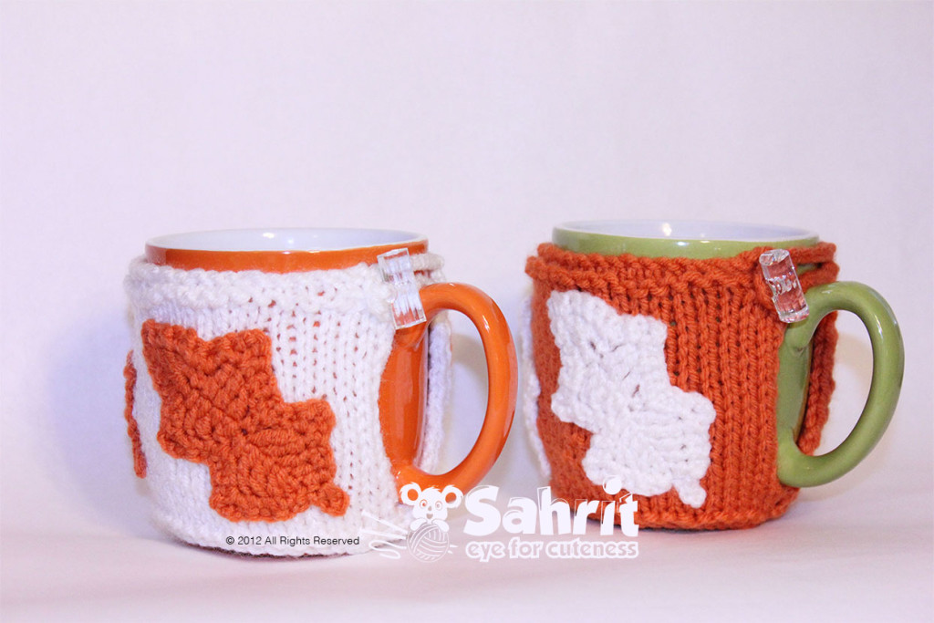 Fall Mug Warmer With Leaves Pattern By Sahrit