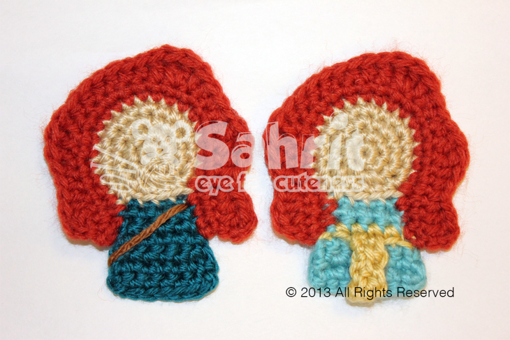 Merida Warrior and Princess Applique pattern by Sahrit