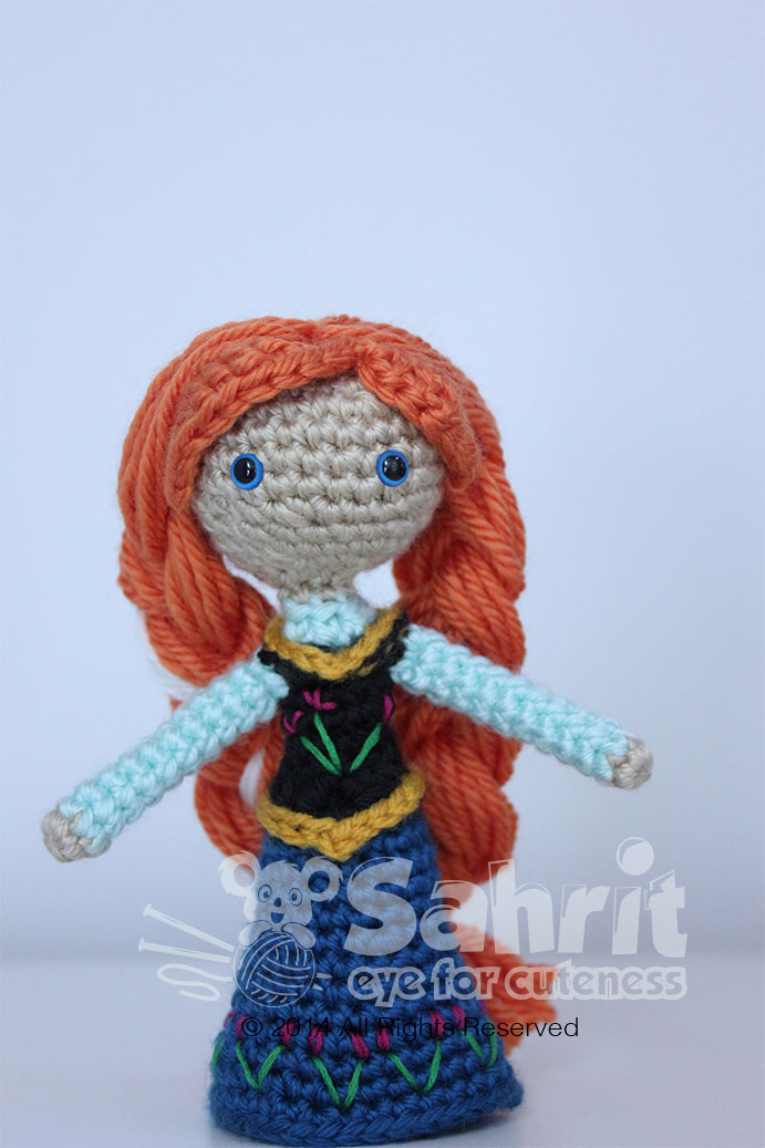 Anna Frozen Amigurumi Doll Pattern by Sahrit