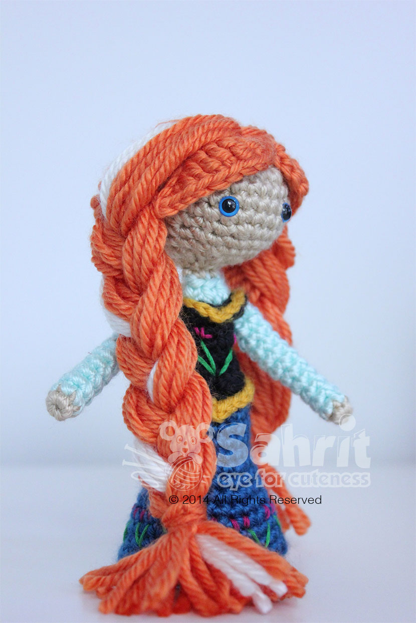 Anna Frozen Amigurumi Doll Pattern by Sahrit