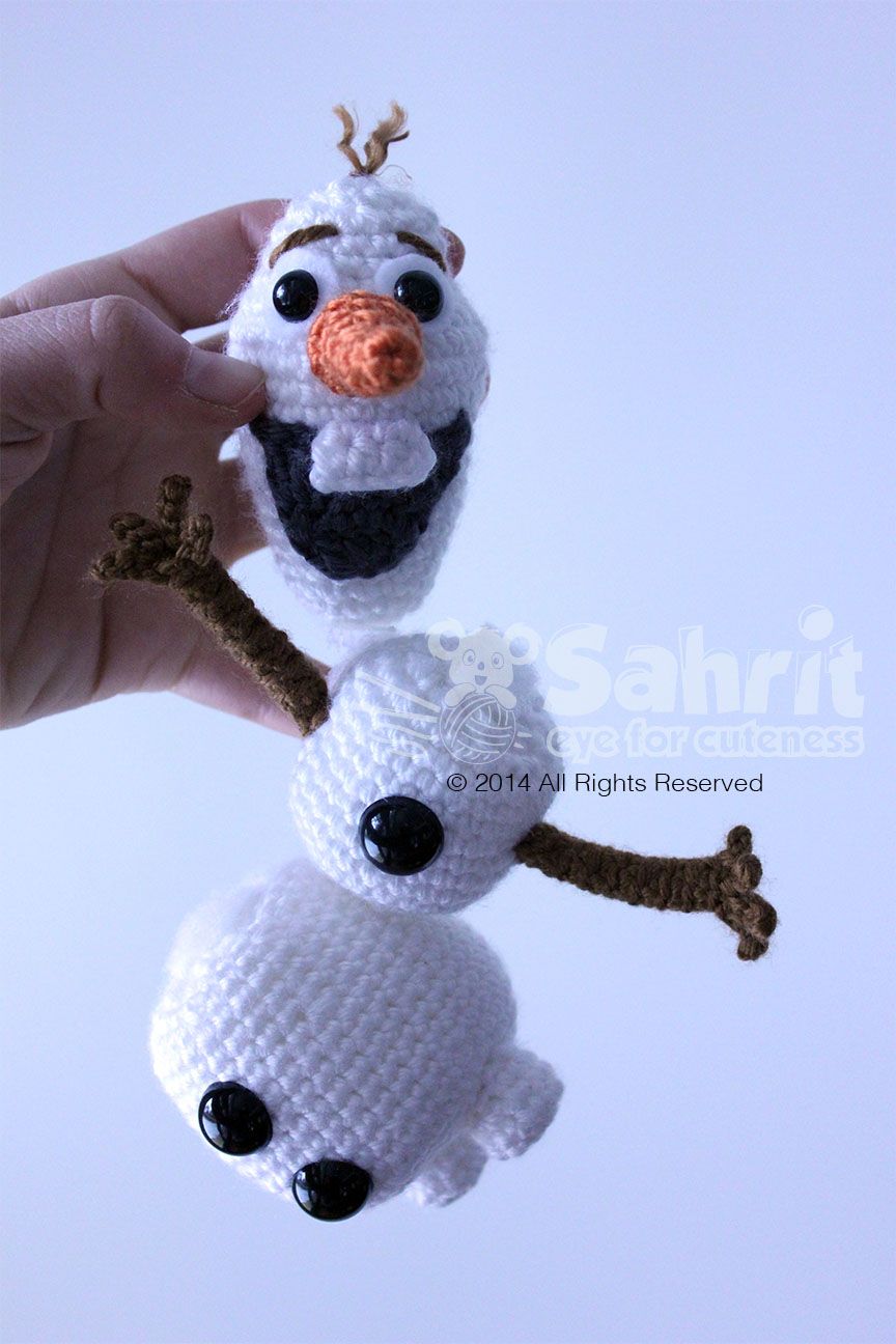 Olaf Snowman Frozen Amigurumi Doll Crochet Pattern by Sahrit