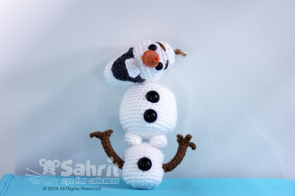 Olaf Snowman Frozen Amigurumi Doll Crochet Pattern by Sahrit