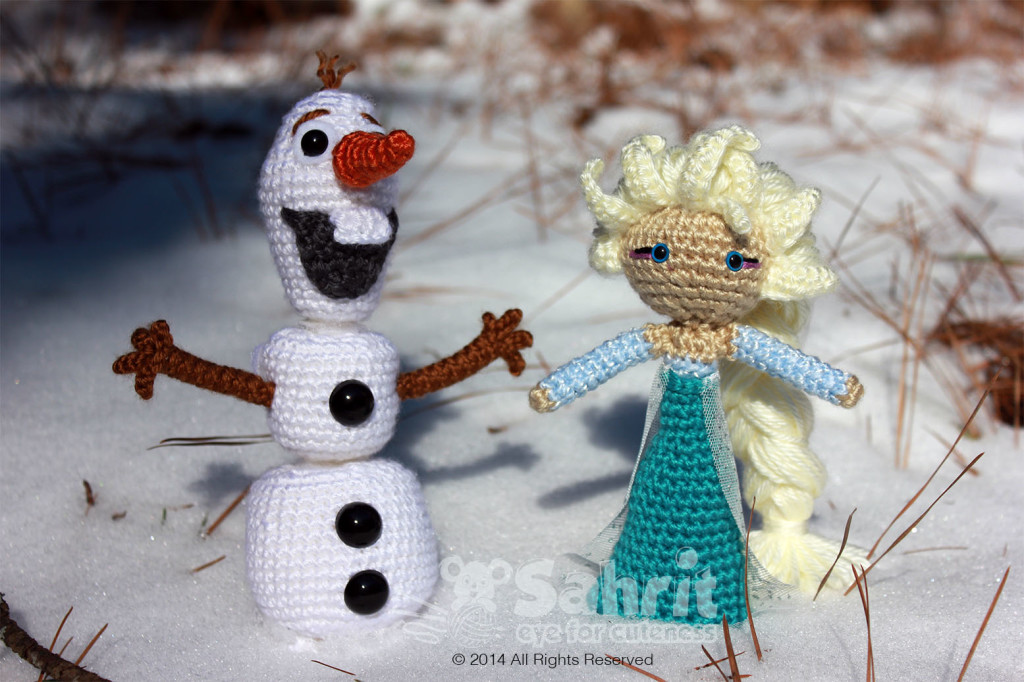 Olaf Snowman Frozen Amigurumi Doll Crochet Pattern by Sahrit