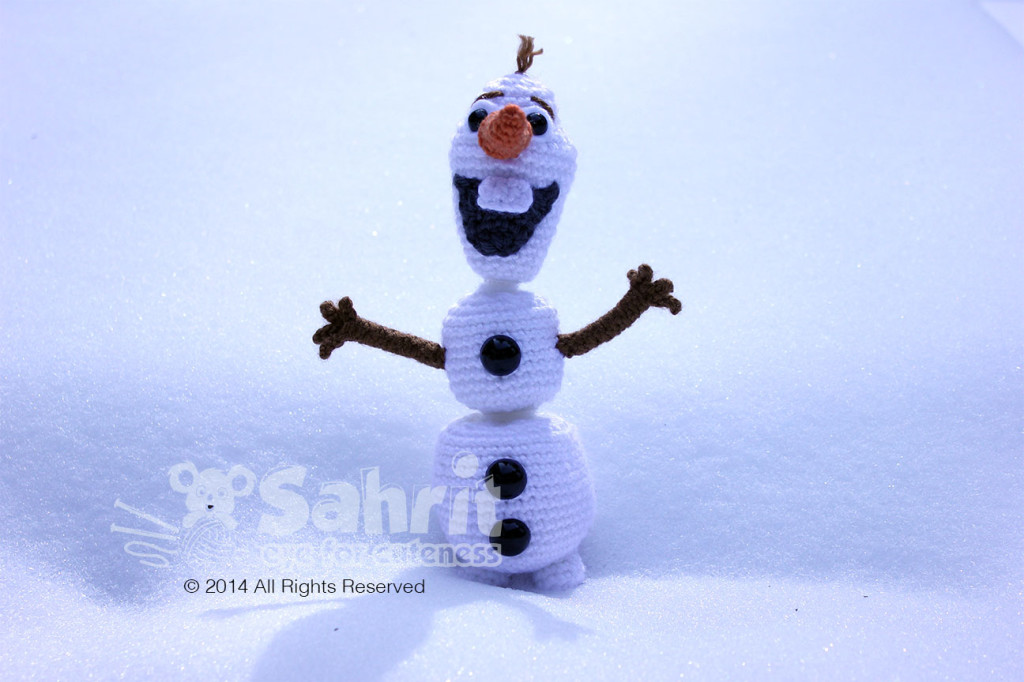 Olaf Snowman Frozen Amigurumi Doll Crochet Pattern by Sahrit