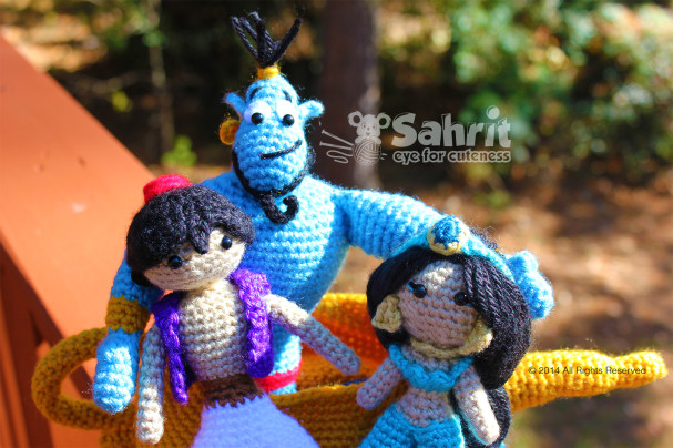 Genie Aladdin and Jasmine Amigurumi Pattern by Sahrit