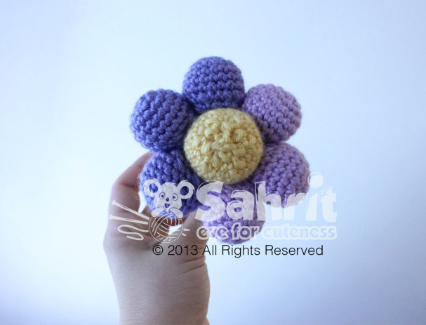 Flower Rattle Amigurumi Pattern by Sahrit