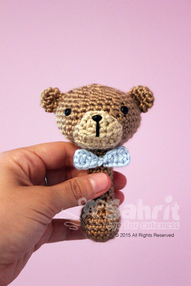 Bow Tie Teddy Rattle Pattern by Sahrit