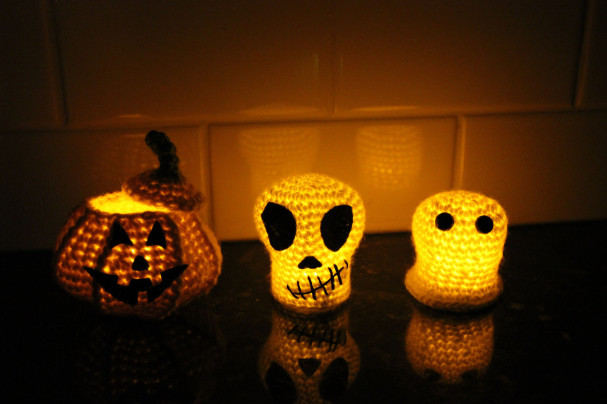 Ghost Skull and Pumpkin patterns by Sahrit