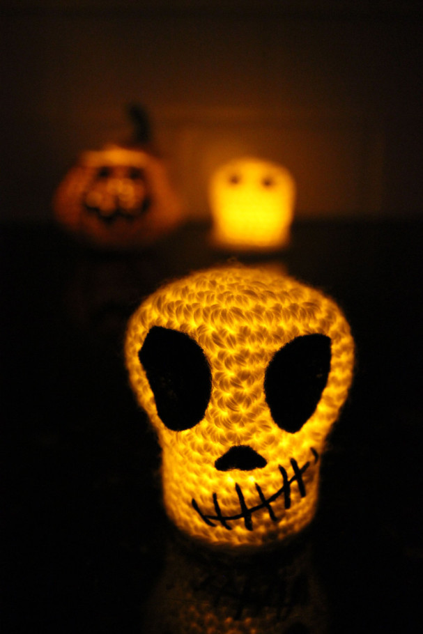 Ghost Skull and Pumpkin patterns by Sahrit